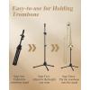 imageEastar TenorBass Trombone Stand Holder Heavyduty Portable Adjustable Stand Bracket Set with Carrying Bag Black EST002