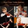 imageEastar Violin 44 Full Size for Adults Violin Set for Beginners with Hard Case Rosin Shoulder Rest Bow and Extra Strings Imprinted Finger Guide on Fingerboard EVA2Glossy