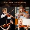 imageEastar Violin 44 Full Size for Adults Violin Set for Beginners with Hard Case Rosin Shoulder Rest Bow and Extra Strings Imprinted Finger Guide on Fingerboard EVA2Matte