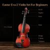 imageEastar Violin 44 Full Size for Adults Violin Set for Beginners with Hard Case Rosin Shoulder Rest Bow and Extra Strings Imprinted Finger Guide on Fingerboard EVA2Glossy