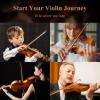 imageEastar Violin 44 Full Size for Adults Violin Set for Beginners with Hard Case Rosin Shoulder Rest Bow and Extra Strings Imprinted Finger Guide on Fingerboard EVA2Two Bows