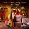 imageEastar Violin 44 Full Size for Adults Violin Set for Beginners with Hard Case Rosin Shoulder Rest Bow and Extra Strings Imprinted Finger Guide on Fingerboard EVA2Two Bows