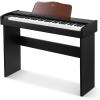 imageKeyboard Piano Eastar 61 Key Keyboard for BeginnersProfessional Full Size Electric Piano Classic Wooden Digital Keyboard with Sustain Pedal ampamp Music Stand Supports MP3USBAudioMicHeadphones