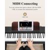 imageKeyboard Piano Eastar 61 Key Keyboard for BeginnersProfessional Full Size Electric Piano Classic Wooden Digital Keyboard with Sustain Pedal ampamp Music Stand Supports MP3USBAudioMicHeadphones