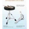 imageKids Drum Set Eastar 3Piece for Beginners 14 inch Drum Kit with Adjustable Throne Cymbal Pedal ampamp Two Pairs of Drumsticks Junior Drum Set with Bass Tom Snare Drum Metallic Sky BlueBlue