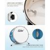 imageKids Drum Set Eastar 3Piece for Beginners 14 inch Drum Kit with Adjustable Throne Cymbal Pedal ampamp Two Pairs of Drumsticks Junior Drum Set with Bass Tom Snare Drum Metallic Sky BlueBlue