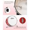imageKids Drum Set Eastar 3Piece for Beginners 14 inch Drum Kit with Adjustable Throne Cymbal Pedal ampamp Two Pairs of Drumsticks Junior Drum Set with Bass Tom Snare Drum Metallic Sky BlueRed