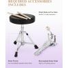 imageKids Drum Set Eastar 3Piece for Beginners 14 inch Drum Kit with Adjustable Throne Cymbal Pedal ampamp Two Pairs of Drumsticks Junior Drum Set with Bass Tom Snare Drum Metallic Sky BluePurple