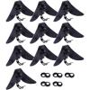 image10pcs Plastic Triangle Clips Clasps for Ties Necktie Men Accessories Black WhiteBlack