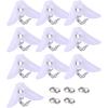 image10pcs Plastic Triangle Clips Clasps for Ties Necktie Men Accessories Black WhiteWhite
