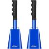imageEastar Cow Bell with Handle 2 Pack Cowbells for Sporting Events 10 Inch Cowbells Noise Makers Cheering Bell for Football Games Stadiums Halloween Gifts Blackblue