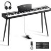 imageEastar EUP80 Digital Piano 88 Key VelocitySensitive Keyboard FullSize Electric Piano Keyboard for Beginner Upright Keyboard Piano Bundle Music Stand Pedal Headphones and Stickers