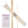imageEastar Soprano Recorder Instrument for Kids Beginner German Fingering C Key 3 Piece with Cleaning Kit Thumb Rest Cotton Bag Fingering Chart ERS21GSB Sky Blue SchoolApprovedBeige