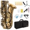 imageEastar Student Alto Saxophone E Flat for Beginner Sax Full Kit with Carrying Case Mouthpiece Straps Reeds Stand Golden Lacquer ASAntique Finish Bronze