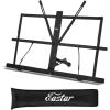 imageEastar Tabletop Music Stand for Sheet Music ESMF3 Table Top Desktop Book Stand Folding Portable Sheet Music Stand Adjustable Travel Music Holder Lightweight with Carrying Bag Black