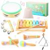 imageMontessori Musical Instruments for Toddlers Wooden Musical Toys for Kids 3 Eastar Kido Percussion Instruments Set for Boys Girls Preschool Educational Toys with Storage Bag Christmas Birthday KW1
