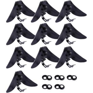image10pcs Plastic Triangle Clips Clasps for Ties Necktie Men Accessories Black WhiteBlack