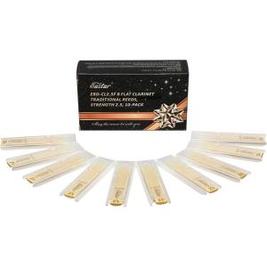 imageEastar 10 Pack Bb Clarinet Reeds 25 ERDCL25F Traditional B Flat Clarinet Reeds With Box