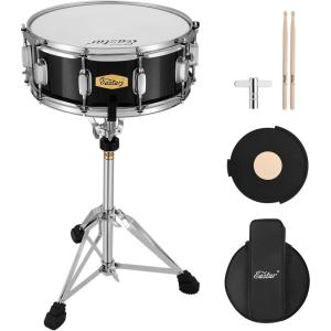 imageEastar Snare Drum Set with Drum Sticksfor Beginners with Drum Stand Mute Pad Snare Drum Bag Drum Key 14quotX 55quot Starry BlueBlack
