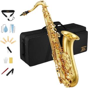 imageEastar Student Alto Saxophone E Flat for Beginner Sax Full Kit with Carrying Case Mouthpiece Straps Reeds Stand Golden Lacquer ASGold Lacquer