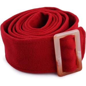 image175x5cm Women Faux Wool Belt Woolen Sash Tie Waist Cinch Belts for Trench Coat Overcoat JacketDark Red