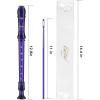 imageEastar Soprano Recorder Instrument for Kids Beginners German fingering C Key Recorder Set 3 Piece with Cleaning Kit Storage Bag Fingering Chart ERS3G1 SchoolApproved Transparent Pink Purple