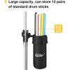 imageEastar Drumstick Holder Drum Sticks Holder for Drum Set Clamp On Large Capacity Clip on Drum Stick Holder Bag Container for Multi Pair Up to 12 Pairs EST007A