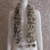 imageWinter Fashion Warm Long Genuine Rabbit Fur Ball Women Scarf Shawl Wraps 124x105 cm Natural BrownNatural Brown