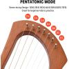 imageDonner Lyre Harp 7 Metal Strings Mahogany Body and Bone Saddle DLH001 Lyre Harp for Beginner Kids with Tuning Wrench Spare String Set Black Gig Bag Manual Ancient Greece Style7 Strings