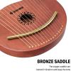 imageDonner Lyre Harp 7 Metal Strings Mahogany Body and Bone Saddle DLH001 Lyre Harp for Beginner Kids with Tuning Wrench Spare String Set Black Gig Bag Manual Ancient Greece Style16 Strings