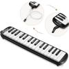 imageEastar 32 Key Melodica Instrument Keyboard Soprano Air Piano with 2 Double Mouthpieces Tube Carrying Bag Black32 Key