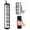 imageEastar 32 Key Melodica Instrument Keyboard Soprano Air Piano with 2 Double Mouthpieces Tube Carrying Bag Black37 Key