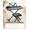 image:imageEastar Keyboard Piano 54 Key Piano Keyboard Excellent Sound Durable Keys Electronic Keyboard with Piano Stand Bench Music Stand Headphone Power Adapter and Note Stickers Kids Christmas Gift